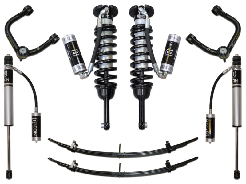 ICON K53004T 05-15 Toyota Tacoma 0-3.5in/2016+ Toyota Tacoma 0-2.75in Stg 4 Suspension System w/Tubular Uca