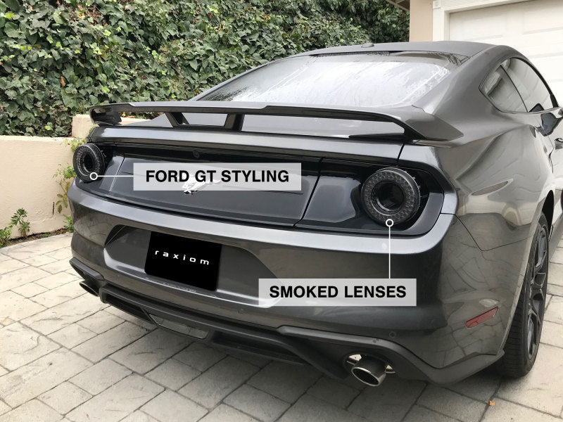 Raxiom 393827 15-22 Ford Mustang Halo LED Tail Lights - Gloss Black Housing (Smoked Lens)