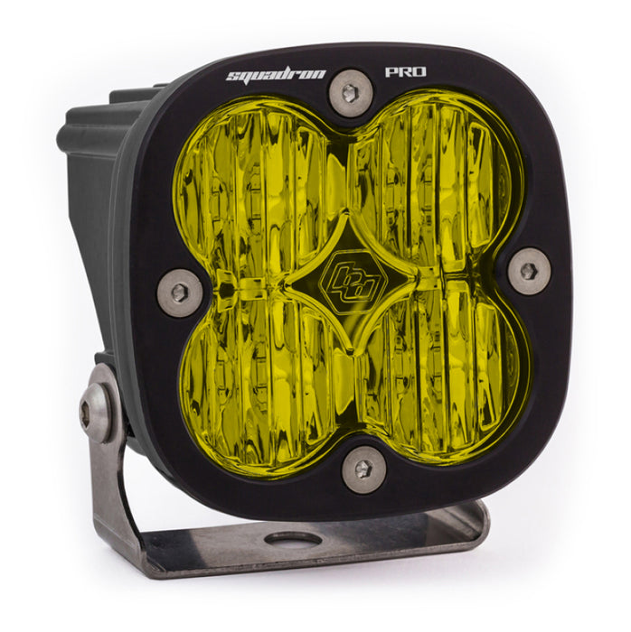 Baja Designs 490015 Squadron Pro Black Wide Cornering Pattern LED Light Pod - Amber