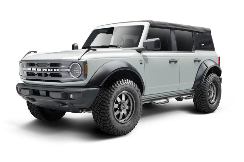 N-Fab F2172B Nerf Step 2021 Ford Bronco (4 Door) - Gloss Black - SRW - 3in