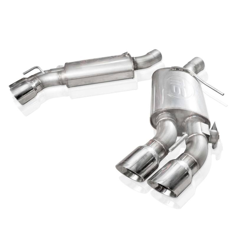 Stainless Works CA16RVMKSFCR 2016+ Chevy Camaro SS 3in Redline Factory Connect Axle Back w/Valve & 4in Quad Tips
