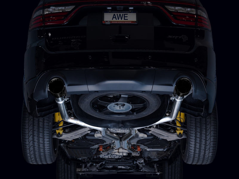 AWE Tuning 3020-33952 18-23 Dodge Durango SRT & Hellcat Track Edition Exhaust - Diamond Black Tips
