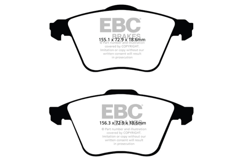 EBC DP31574C 07-13 Mazda 3 2.3 Turbo Redstuff Front Brake Pads