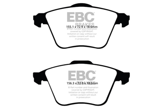 EBC DP21574 07-13 Mazda 3 2.3 Turbo Greenstuff Front Brake Pads