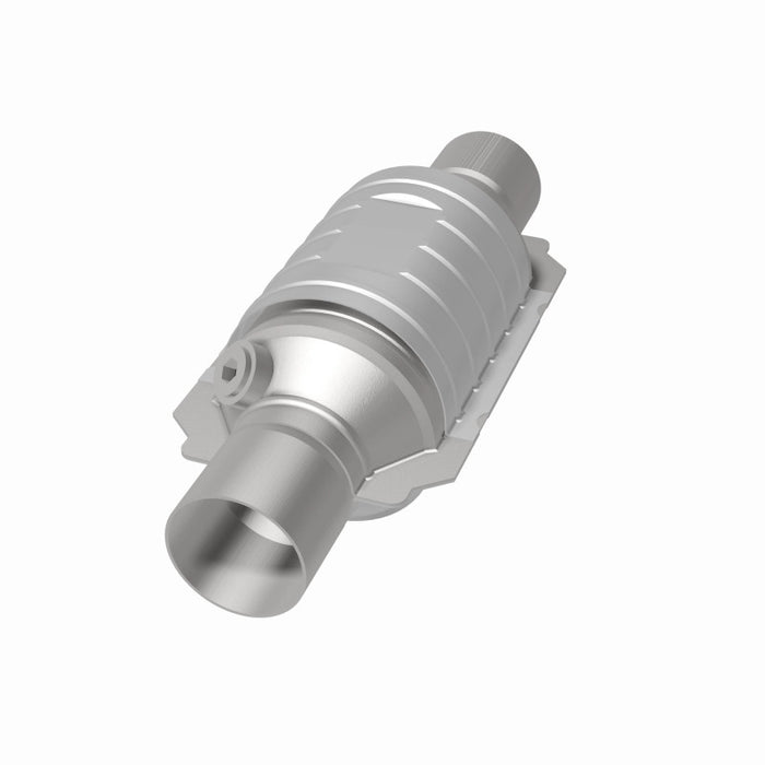 Magnaflow 51234 MagnaFlow Conv Univ 2in In/Out Ctr/Ctr Round 9in Body L x 5.125in W x 13in Overall L Single O2 Port
