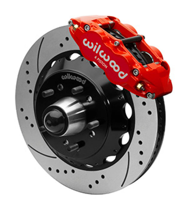 Wilwood 140-15950-DR Narrow Superlight 6R Front Truck Kit 14.00in Red 88-98 GMC Truck C1500/C2500