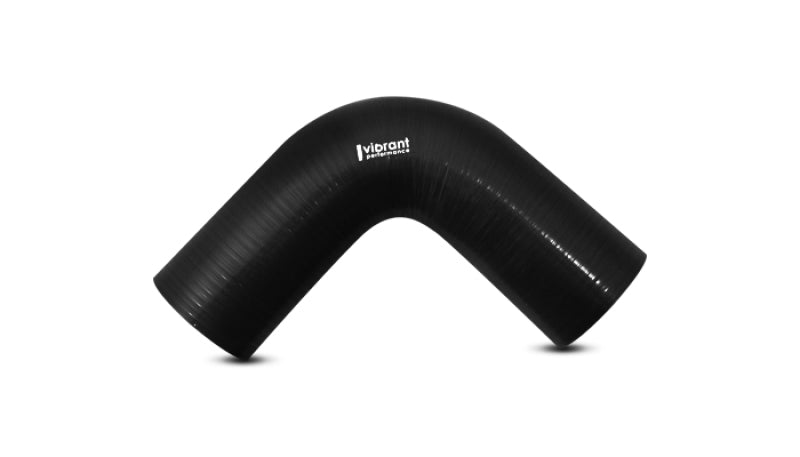 Vibrant 2859 4 Ply Reinforced Silicone Elbow Connector - 5in ID x 4in Leg 90 Deg Elbow (BLACK)