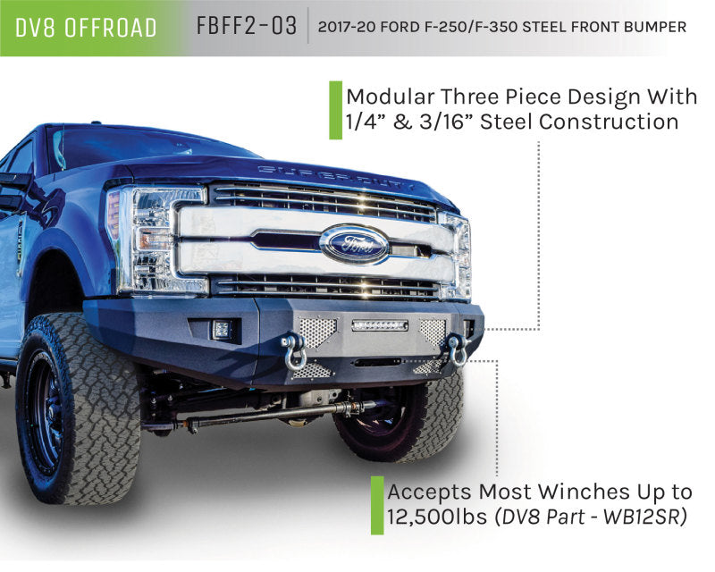 DV8 Offroad FBFF2-03 2017+ Ford F-250/F-350/F-450 Front Bumper