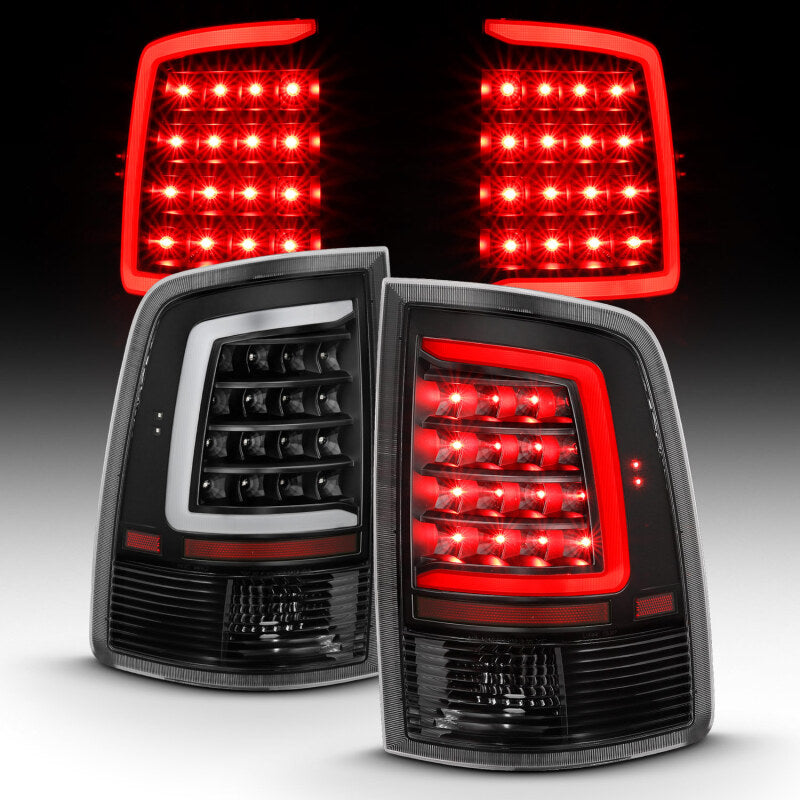 ANZO 311318 2009-2018 Dodge RAM 1500 LED Taillight Plank Style Black w/Clear Lens