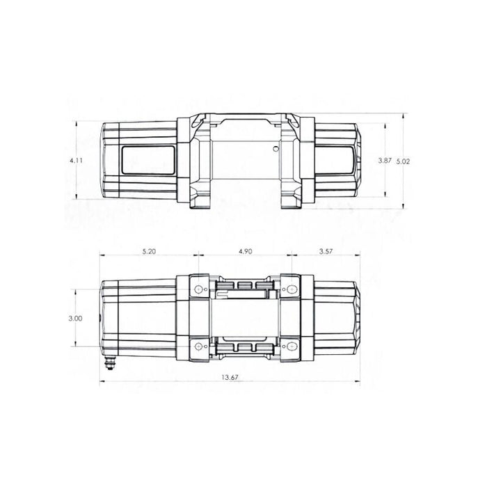 Superwinch 1145250 4500 LBS 12V DC 1/4in x 40ft Synthetic Rope Hawse Fairlead SP 45SR Winch