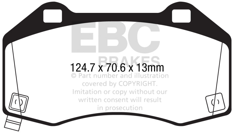 EBC DP42286R 2016+ Mazda Miata MX-5 / 17-20 Fiat 124 Spider Abarth Yellowstuff Front Brake Pads