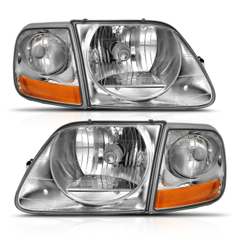 ANZO 111438 1997-2003 Ford F-150 Crystal Headlight G2 Clear With Parking Light