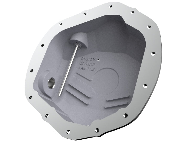 aFe 46-71260B 2020 Chevrolet Silverado 2500 HD Rear Differential Cover Black ; Pro Series w/ Machined Fins