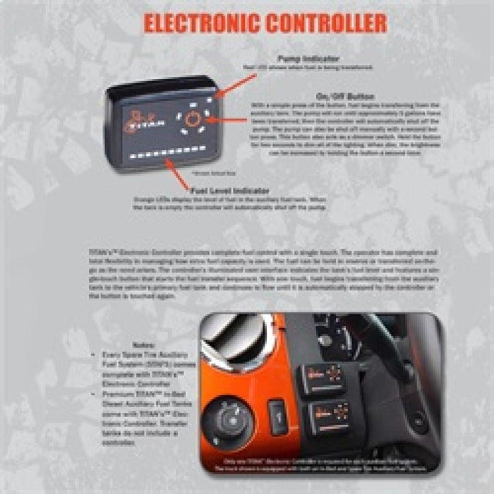 Titan Fuel Tanks 5410050 Universal 50 Gallon Travel Trekker Fuel System w/Electronic Controller/Pump System