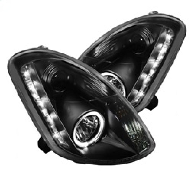 SPYDER 5031747 Spyder Infiniti G35 03-04 4DR Projector Halogen - LED Halo DRL Blk High H4 PRO-YD-IG35034D-DRL-BK