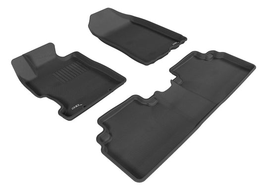 3D MAXpider L1HD01201509 2006-2011 Honda Civic Sedan Kagu 1st & 2nd Row Floormat - Black