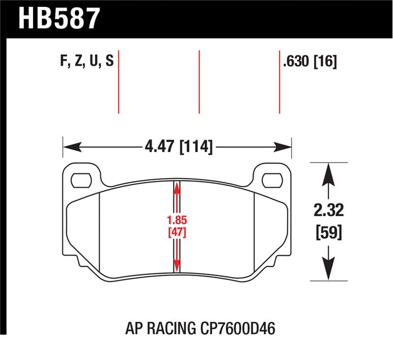Hawk Performance HB364B.587 Hawk 2002-2004 Audi A6 (Front Rotors 320mm) HPS 5.0 Rear Brake Pads