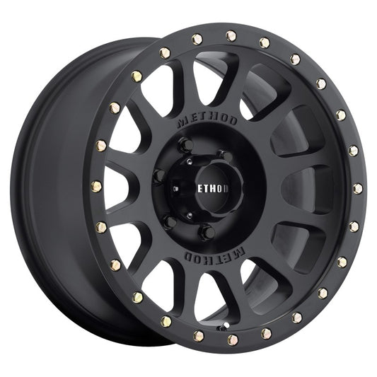 Method Wheels MR30589016500 Method MR305 NV 18x9 0mm Offset 6x135 94mm CB Method Matte Black Street Loc Wheel