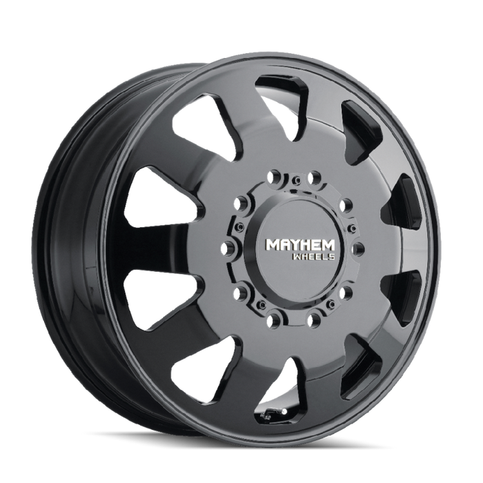 Mayhem 8181-22820B 8181 Challenger Dually 22x8.25 / 10x225 BP / 169mm Offset / 170.1mm Hub Full Black Wheel
