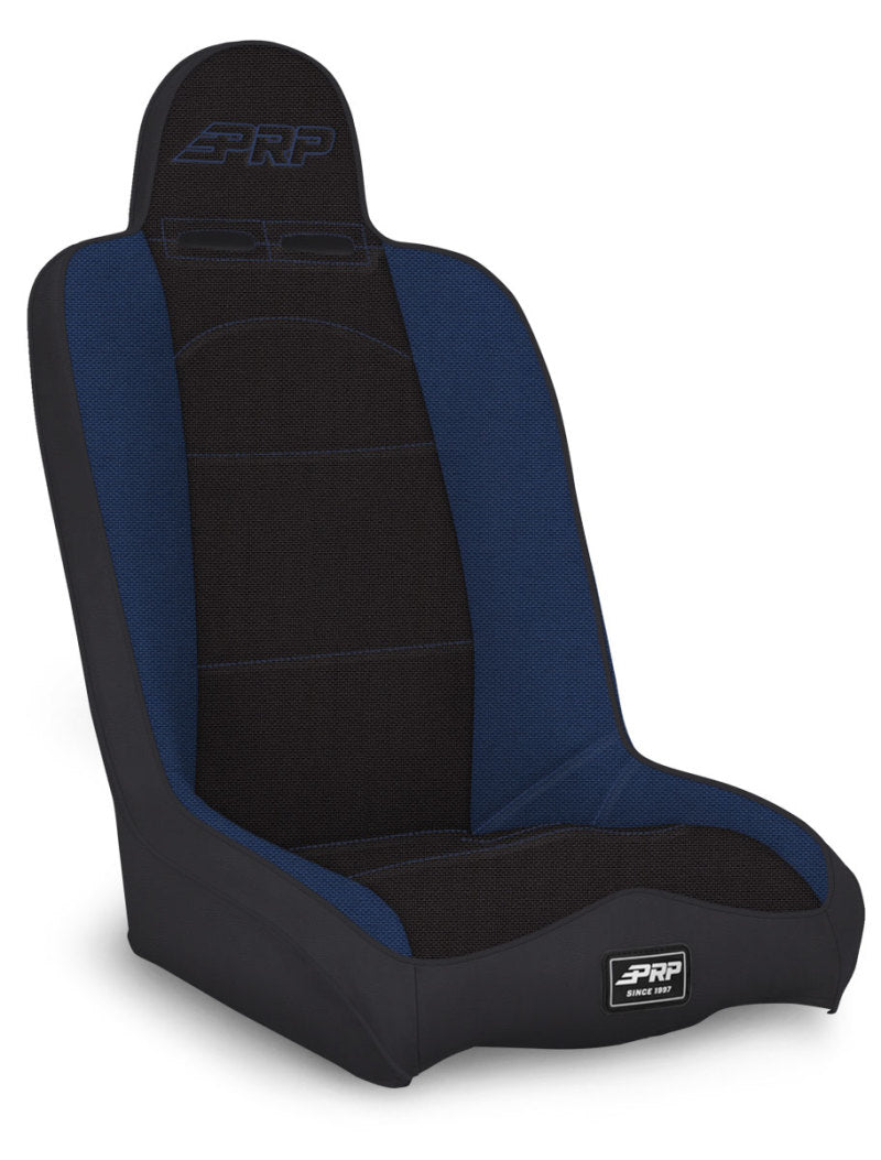 PRP Seats A140110-71 PRP Daily Driver High Back Suspension Seat (Two Neck Slots) - Black / Blue