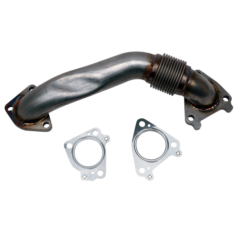 Wehrli WCF100654 01-04 Chevrolet 6.6L Duramax LB7 2in Stainless Pass. Side Up Pipe w/Gaskets (Single Turbo)