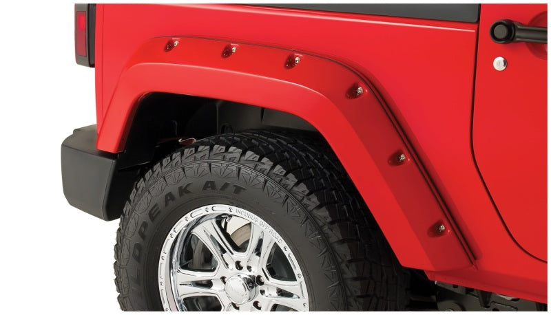 Bushwacker 10078-02 07-18 Jeep Wrangler Pocket Style Flares 2pc Fits 2-Door Sport Utility Only - Black