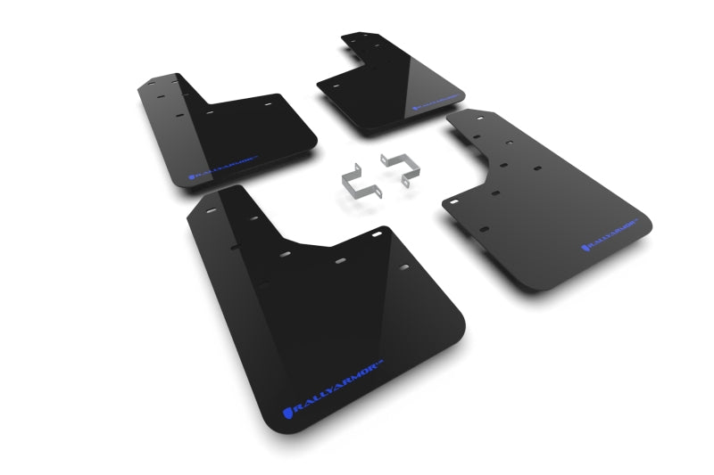 Rally Armor MF123-UR-BLK-BL 23-25 Ford Ranger Raptor Black UR Mud Flap Blue Logo