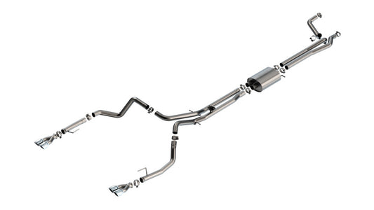 Borla 141001 24-25 Chevy Silverado 1500 (6.2L V8) S-Type Cat Back - 3.5in Chrome Tips