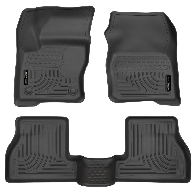 Husky Liners 98771 2012 Ford Focus (4DR/5DR) WeatherBeater Combo Black Floor Liners