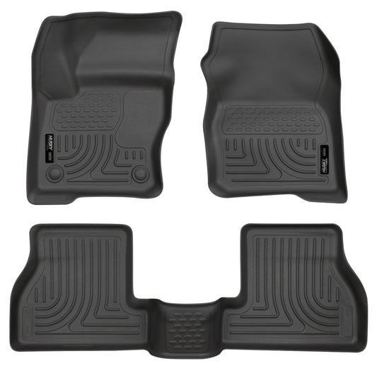 Husky Liners 98771 2012 Ford Focus (4DR/5DR) WeatherBeater Combo Black Floor Liners