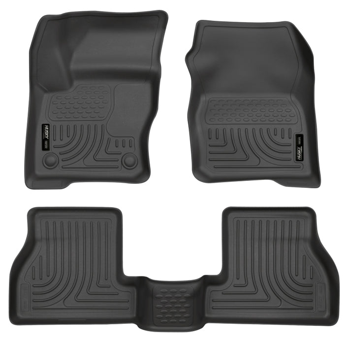 Husky Liners 98771 2012 Ford Focus (4DR/5DR) WeatherBeater Combo Black Floor Liners