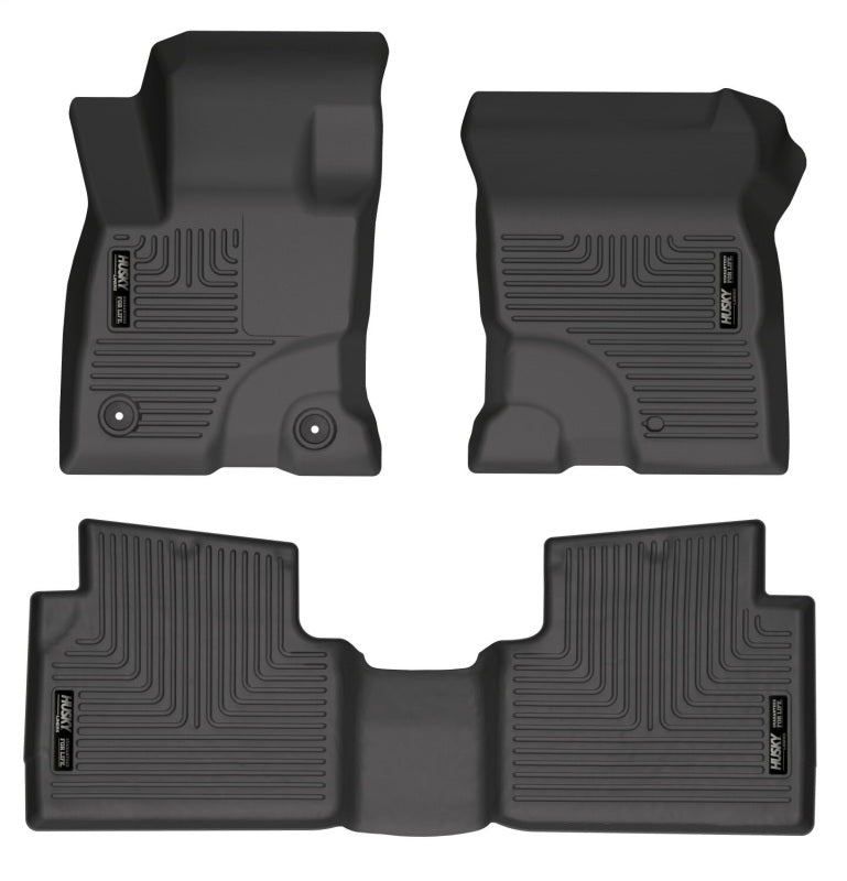 Husky Liners 95051 2022 Ford Maverick(No Fit Hybrid) Weatherbeater Front & 2nd Seat Floor Liners - Black