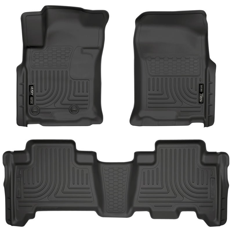 Husky Liners 98571 10-12 Toyota 4Runner/Lexus GX460 WeatherBeater Combo Black Floor Liners