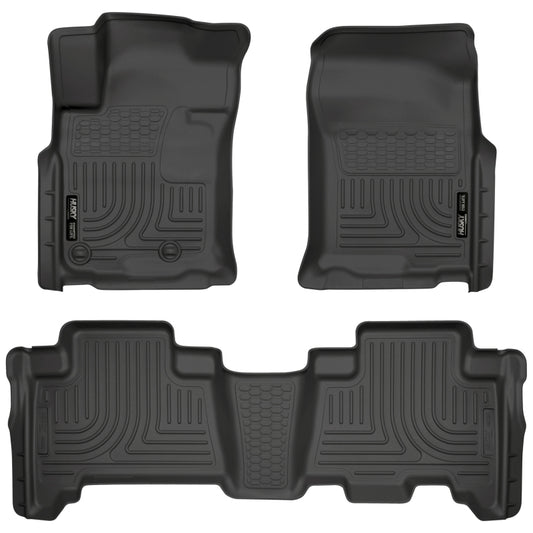 Husky Liners 98571 10-12 Toyota 4Runner/Lexus GX460 WeatherBeater Combo Black Floor Liners