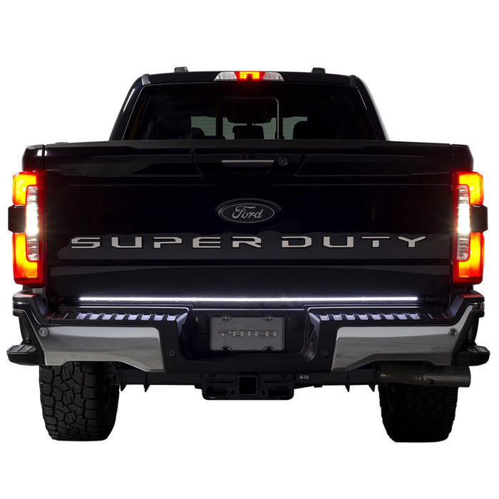 Putco 9203060-26 2024 Ford SuperDuty F-250 60In Direct Fit Red Blade Kit Tailgate Bars w/ LED Taillamps