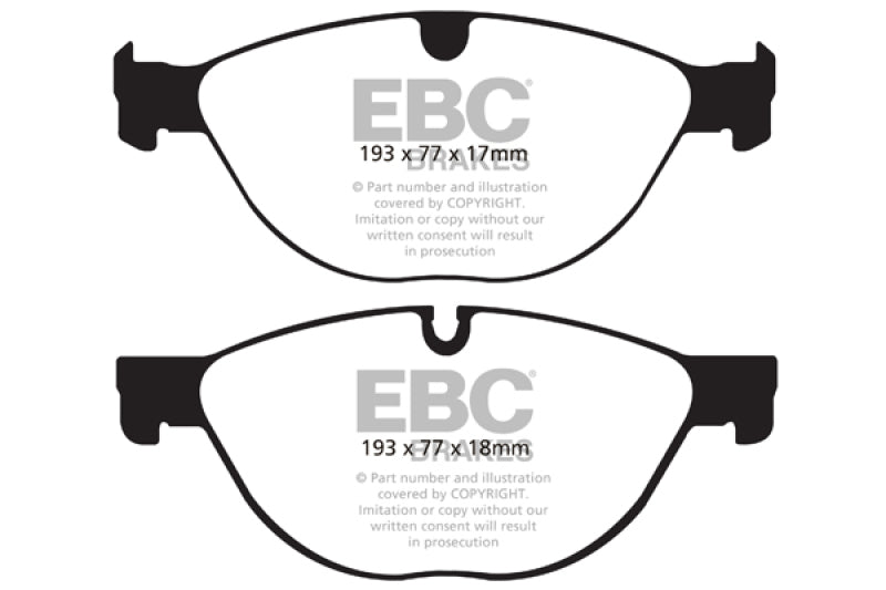 EBC DP42076R 10-15 Jaguar XF 5.0 Supercharged (470) Yellowstuff Front Brake Pads