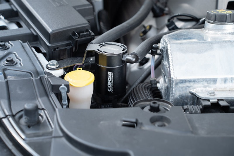 CORSA Performance CC0014 Corsa Performance 2015-2017 Ford Mustang 3 oz. Aluminum Oil Catch Can W/ Mounting Bracket