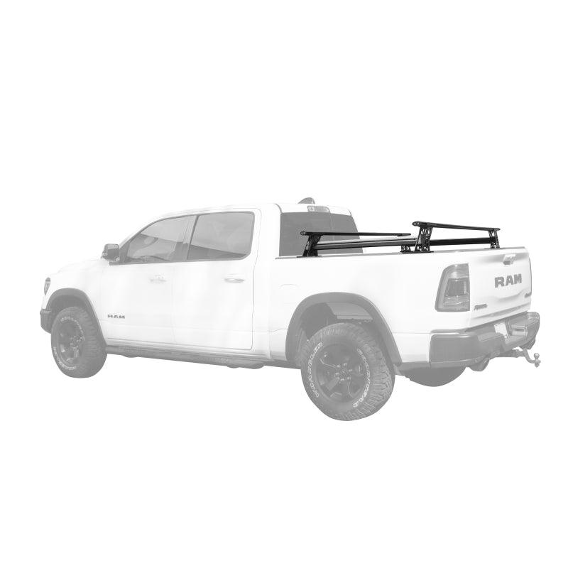 Go Rhino 5935015T 15-22 Ford F-150 / 07-21 Toy. Tundra XRS Cross Bars Kit - Tex Blk (Attch Tonneau Cvr T-Trk)