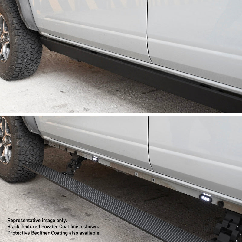 Go Rhino 20412974T RealTruck 21-24 Ford Bronco 4dr VoltStep Electric Running Board Kit (No Drill) - Bedliner Coating