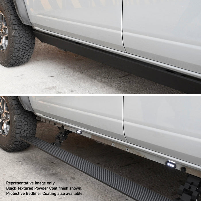 Go Rhino 20412974T RealTruck 21-24 Ford Bronco 4dr VoltStep Electric Running Board Kit (No Drill) - Bedliner Coating