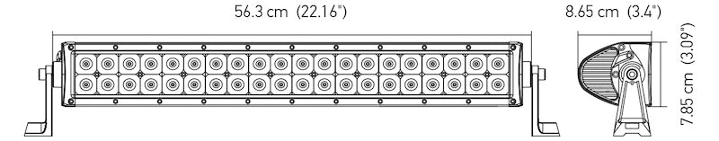 Hella 357208101 Value Fit Sport 22in - 120W LED Light Bar - Dual Row Combo Beam