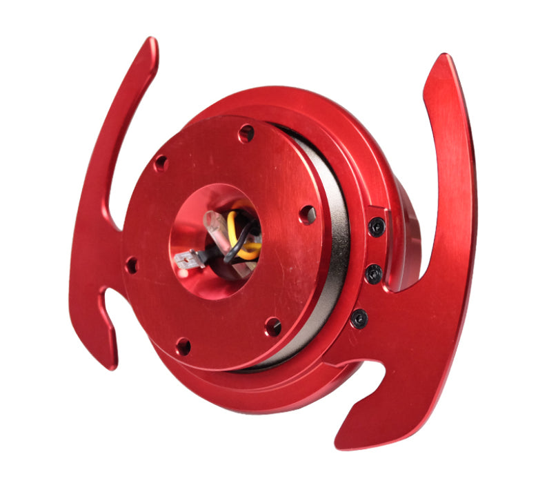 NRG SRK-700RD Quick Release Kit Gen 4.0 - Red Body / Red Ring w/ Handles