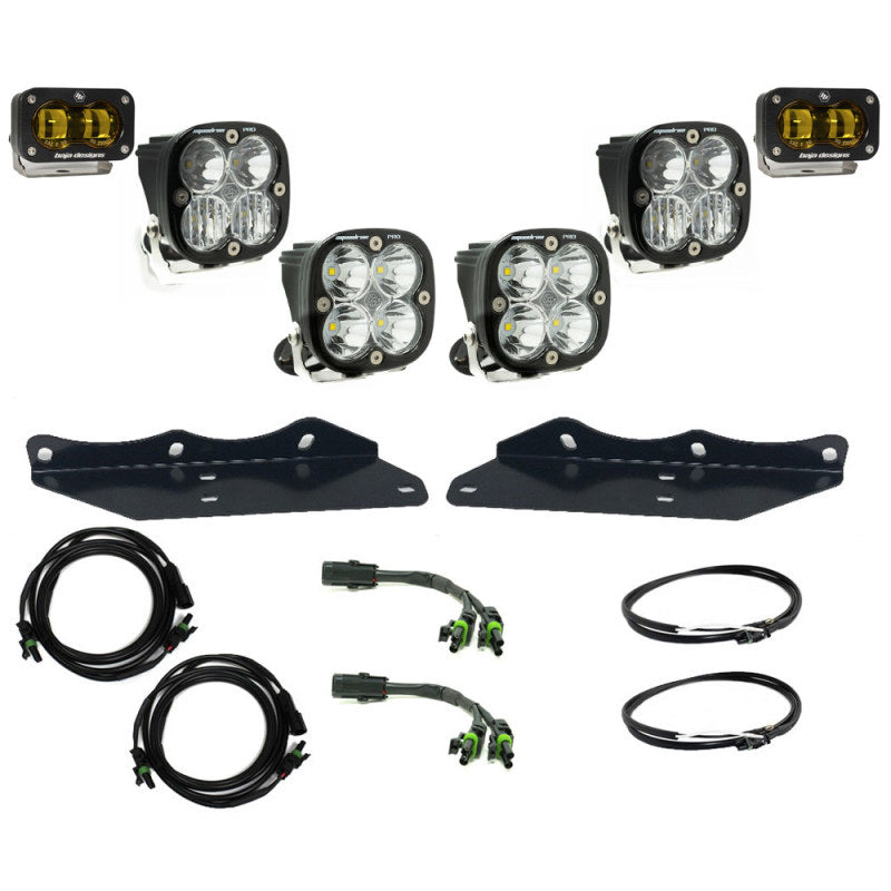 Baja Designs 448177 17-20 Ford F-150 Raptor S2 SAE Pro Fog Pocket Kit - Amber
