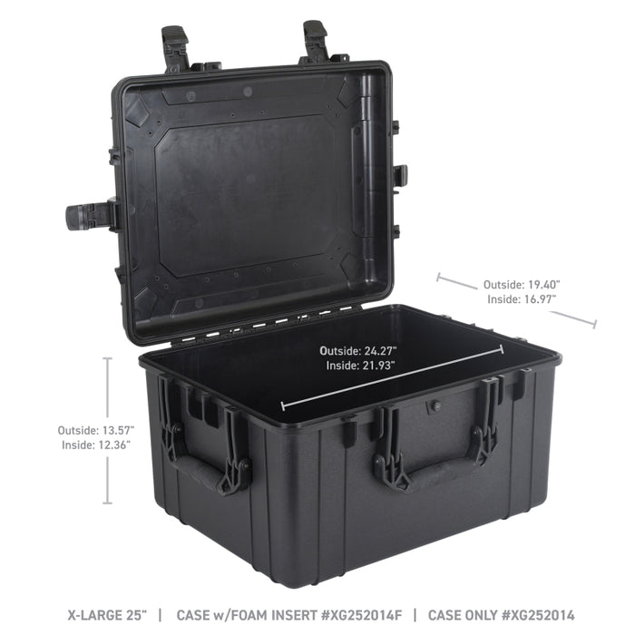 Go Rhino XG252014 XVenture Gear Hard Case - Extra LG 25in. / Lockable / IP67 / Automatic Air Valve - Tex. Blk
