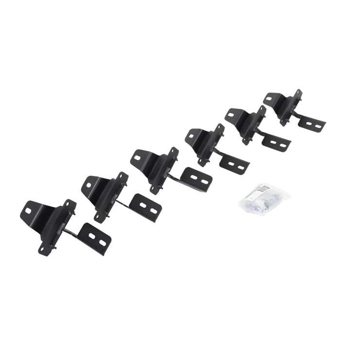 Go Rhino 6945066 18-22 Jeep Wrangler JLU 4DR Mounting Brackets (V-Series V3/RB10 Slim/RB20 Slim) - Tex. Blk