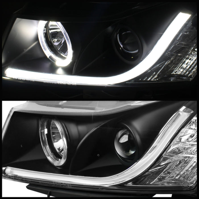 SPYDER 5074164 Spyder Chevy Cruze 11-14 Projector Headlights Light Tube DRL Blk PRO-YD-CCRZ11-LTDRL-BK