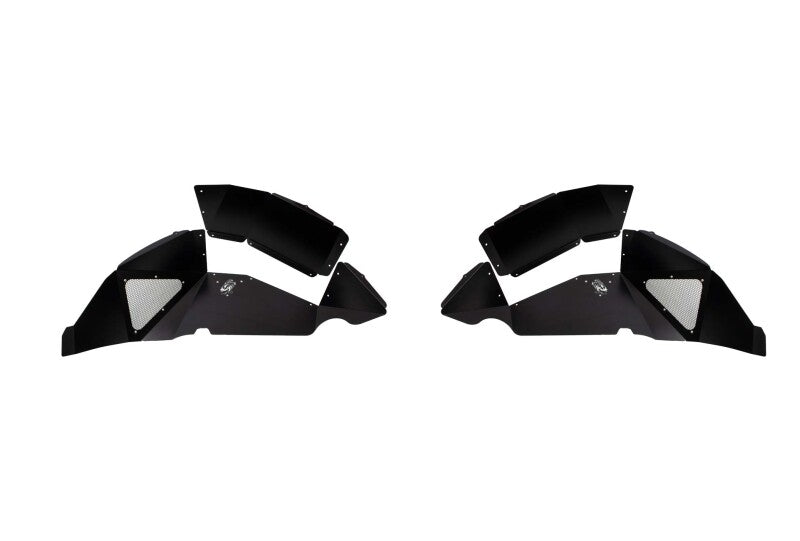 Fishbone Offroad FB33130 2018+ Jeep Wrangler JL Front/Rear Set of 4 Aluminum - Blk Powdercoat Inner Fenders