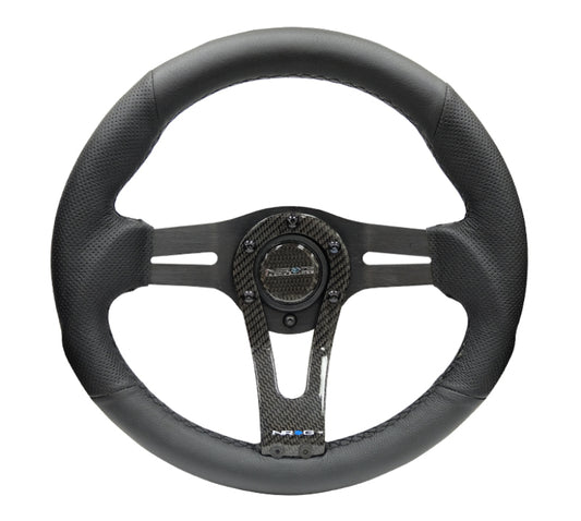 NRG RST-002RCF Reinforced Steering Wheel (320mm) w/Carbon Center Spoke