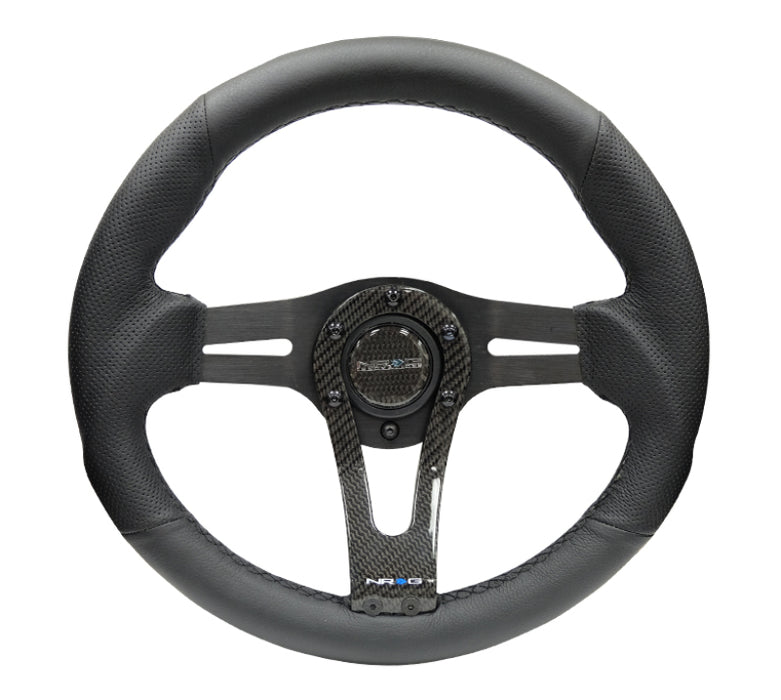 NRG RST-002RCF Reinforced Steering Wheel (320mm) w/Carbon Center Spoke