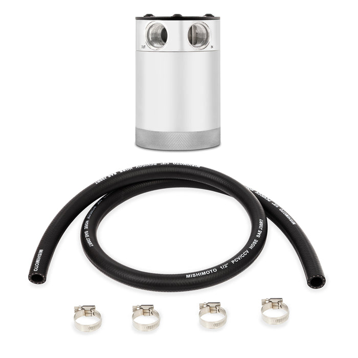 Mishimoto MMBCC-CBTWO-P Compact Baffled Oil Catch Can - 2-Port - Polished